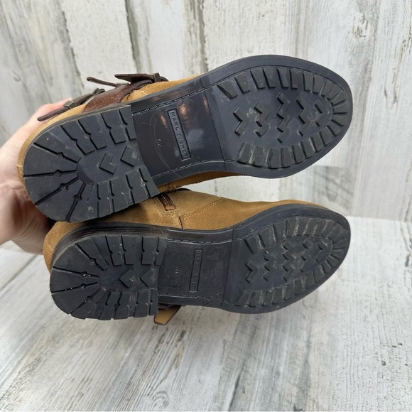 Marc Fisher Noreene Cognac Suede Knee-High Boots with Buckle Detail #819 - Picture 8 of 13